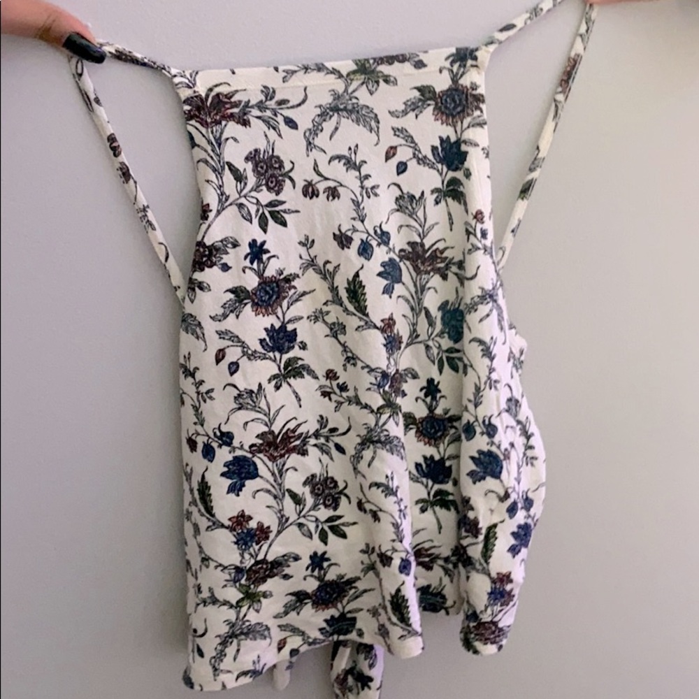 American eagle open back crop top